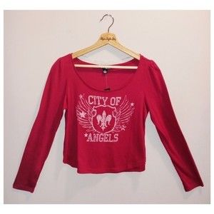 Eye Candy City of Angels‎ Dark Pink or Fuschia Long Sleeve Top
